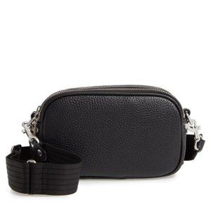 Alex Leather Camera Bag in Black